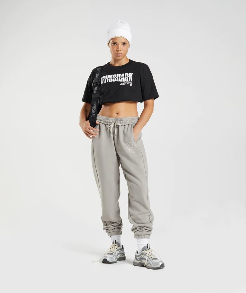 Przycięte Topy Gymshark GS10 Year Midi Damskie Czarne | PL 708OHL